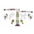 07-18 Jeep JK Steering Stabilizer Dual Kit w/Hydro 7000 Steering Dampners Brackets Hardware - Skyjacker Suspension