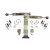 07-18 Jeep JK Steering Stabilizer Dual Kit w/9000 Steering Dampners Brackets Hardware - Skyjacker Suspension