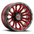 18x9 8x180 5.5BS Korupt Red - Vision Wheel
