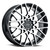 18x8 5x108 6BS Recoil Black Machined - Vision Wheel