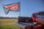 Flag Pole Holder Bed Rail w/ Flag