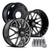 22x8.25 8x165/8x200/8x210 100mm Invader 9115D Black/Milled Dually Kit