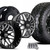 Dually Tire & Wheel Package | 35x12.50r22F Kenda Klever Rt/Cali Invader Black & Milled