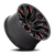 22x12 6x5.5 4.77BS Gls Blk Milled W/Candy Red D823 Flame