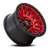 17x9 5x127 5.04BS Candy Red W/Blk Ring D834 Cycle