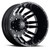 20x8.25 8x200 8.75BS Rival Black Machined - Vision Wheel