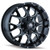 8015 Warrior 18x9 8x6.5 -12mm Black/Milled