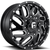 Dually Tire & Wheel Package | 35X12.50R20F FORCELAND RT/FUEL TRITON BLACK & MILLED