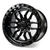 17x9 6x135 -12mm Offset Hustle Satin Black / Gloss Black Lip - Arena Wheel