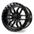 20x9 8x6.5 20mm Offset Hustle Satin Black / Gloss Black Lip - Arena Wheel