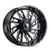 Blade AT1905 Gloss Black Milled 22X12 5-127 -44MM 78.1MM Off Road Wheels American Truxx