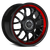 20x8.5 5x112 6.1BS 478 Alpine Gloss Black Red Tint Brushed Lip - Vision Wheel