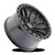 Terra 20x10 6x5.5 -18mm Satin Black Center Glossy Black Lip