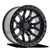 Terra 20x10 6x135 -18mm Satin Black Center Glossy Black Lip