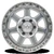 Throttle 17x9 6x5.5 +0mm Gloss Silver Machined