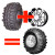 5 & 6 Lug Wheel & Tire Package Deal for 36" Tires