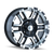 16x8 6x5.5 4.89BS Type 179 Black/Machine Face - Ion Wheel