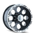 16x10 5x4.5 4BS Type 174 Black/Machined Lip - Ion Wheel