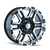 16x8 5x4.5 4.89BS Type 179 Black/Machine Face - Ion Wheel