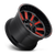 20x9 5x4.5/5x5 5BS D621 Hardline Gloss Blk/Red - Fuel Off-Road