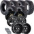 Dually Tire & Wheel Package | 33x12.50r20F Nitto Ridge Grappler / Fuel Triton Black Milled