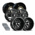 Dually Tire & Wheel Package | 35x12.50r20F Nitto Ridge Grappler / Fuel Triton Black/Milled