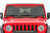 Jeep 2-inch LED Lower Windshield Kit (18-21 Wrangler JL, 20-21 Gladiator JT Black-Series w/ White DRL)