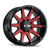 18x9 6x5.5 5BS Type 143 Black W/Red Face - Ion Wheel