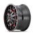 18x9 5x5 5.71BS 8015 Warrior Black w/Prism Red - Mayhem Wheels