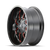 22x10 6x135 4.75BS 8107 Cogent Gloss Black/Milled Spokes w/Prism Red - Mayhem Wheels
