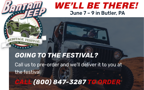 NTW will be at Bantam Jeep Festival starting June 7 in Butler, PA