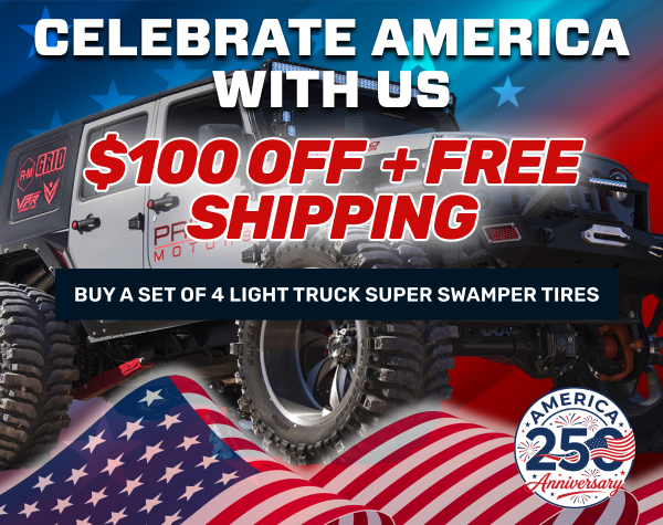 NTW: $100 OFF Super Swamper Tires + Free Shipping  - 3 Days Only