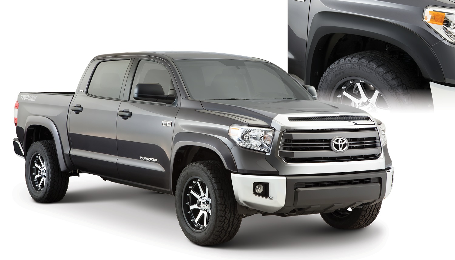14-21 Toyota Tundra 4pc Set Extend-A-Fender Flares Black