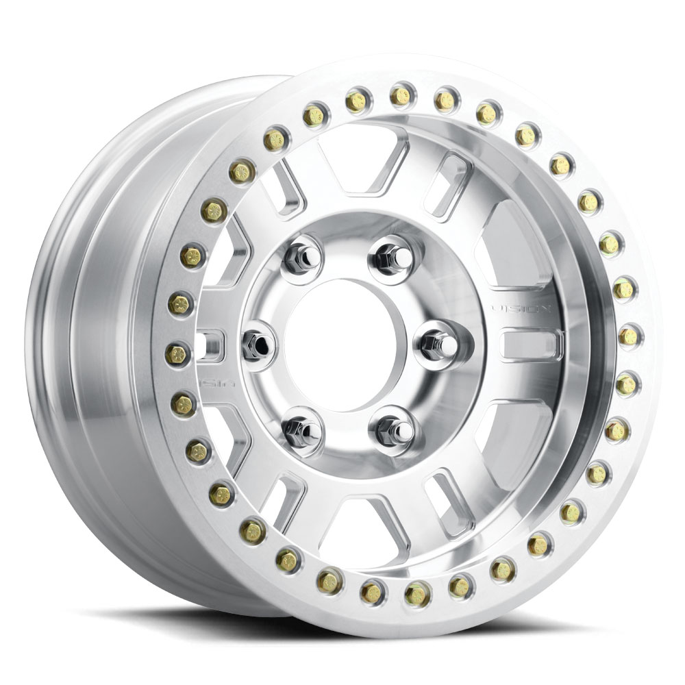 17x8.5 8x6.5 4.25BS 8x6.5 398 Manx Beadlock Machined- Vision