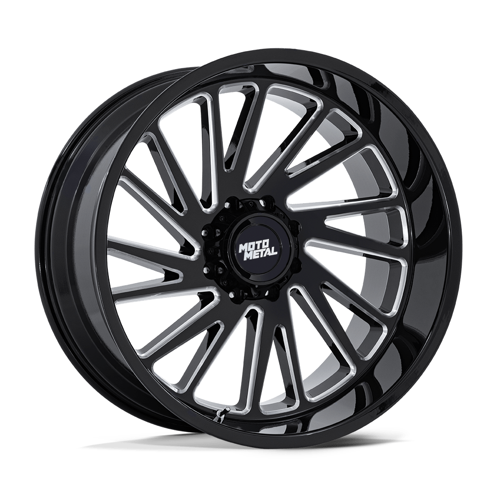 Moto Metal MO811 COMBAT 24X12 GLOSS BLACK MILLED MO811BE24128844N