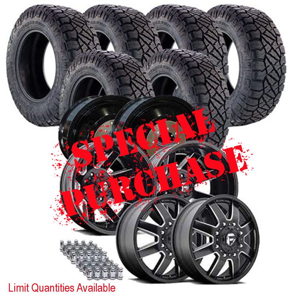 35X12.50R20F NITTO RIDGE/FUEL MAVERICK BLACK & MILLED