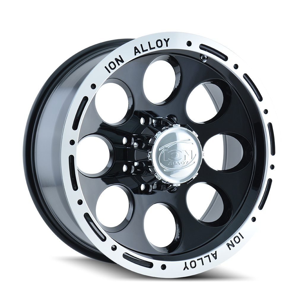Ion Off-Road Wheels 174 Black/Mach 16x8 6x5.5 -5 O.S. 106 H.B.