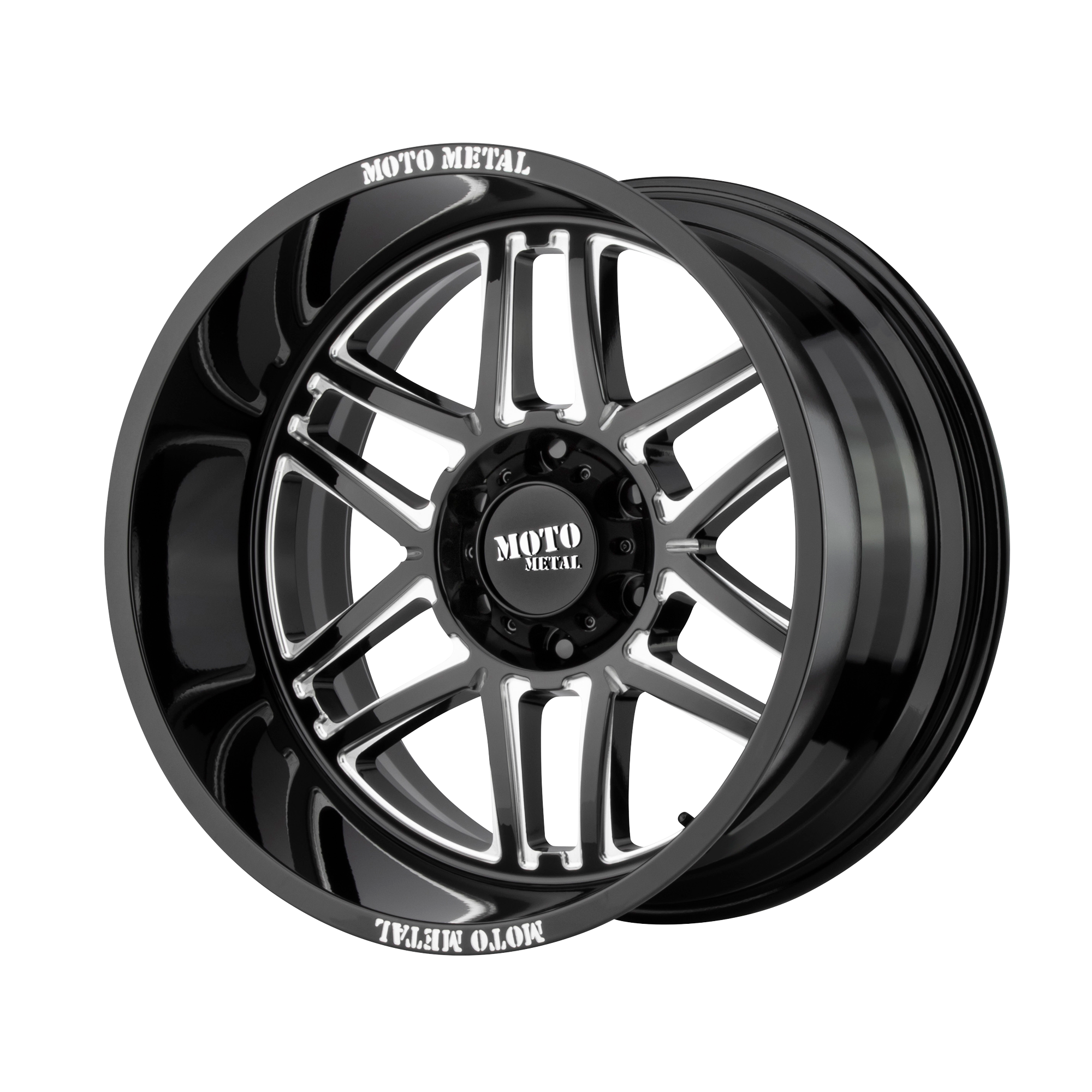 MO992 Folsom 20x10 Gloss Black Milled Wheel | NTW Online