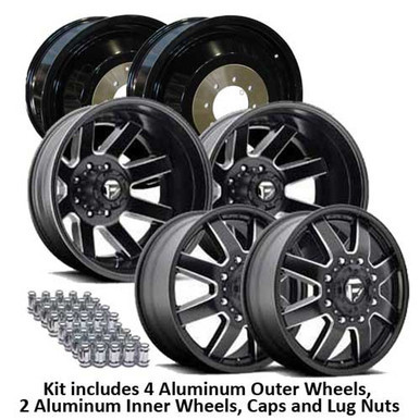 20" D538 MAVERICK DUALLY KIT FOR 2011 - UP GM STOCK OS - FUEL OFF-ROAD WHEELS