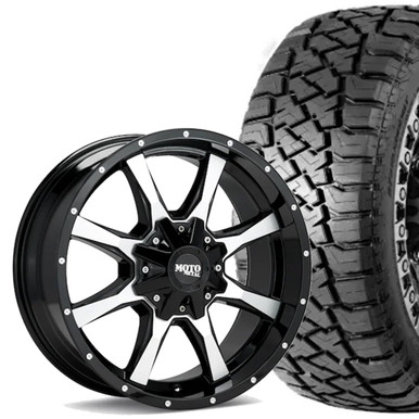 20x9 MO970 Machined Face/33X12.50R20F Landspider RT
