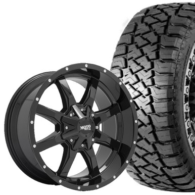 20x9 MO970 Blk & Milled Lip /33X12.50R20E Landspider MT