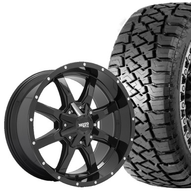 20x10 MO970 Black & Milled Lip/33X12.50R20F Landspider RT 