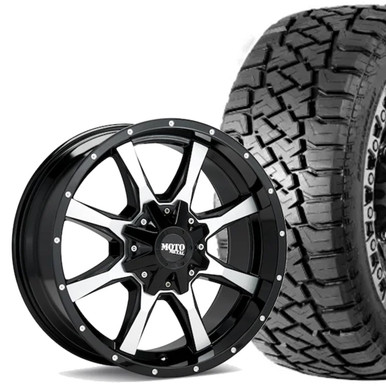 20x9 MO970 Machined Face/35X12.50R20E Landspider MT