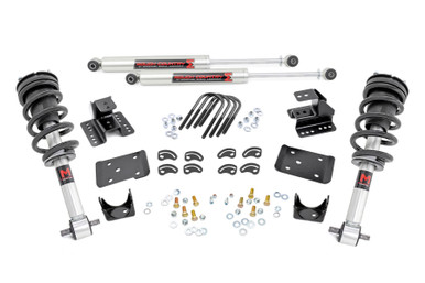 14-18 & Classic Chevy/GMC 1500 M1 4in RR Lowering 2in Leveling Kit - Rough Country 