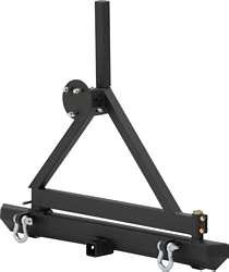87-06 Jeep TJ/YJ SRC Rear Bumper w/Carrier & Rings Black - Smittybuilt