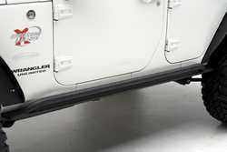 07-17 Jeep JK 4Dr XRC Rock Sliders Black - Smittybuilt