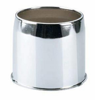 Chrome Open Center Cap 8 Lug - White Knight