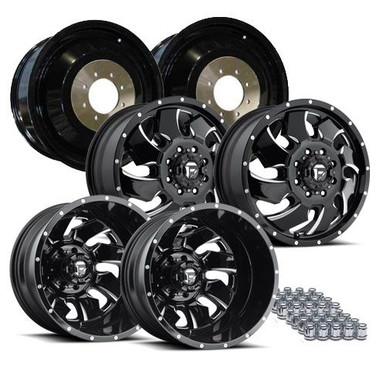 20" D574 Cleaver Dually Kit / Black & Milled - Fuel Off-Road