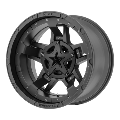 17x9 5x4.5/5x5 4.53BS XD827 Rockstar 3 Blk/Blk Accents - XD Wheels