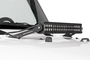 LED Light Mount Hood 20" Jeep Wrangler JK  (2007-2018)